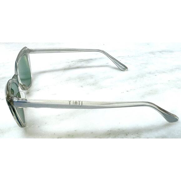 1950’s 1960’s Vintage Cat eye Gray Sunglasses Pearl Green Lens - Picture 8 of 10
